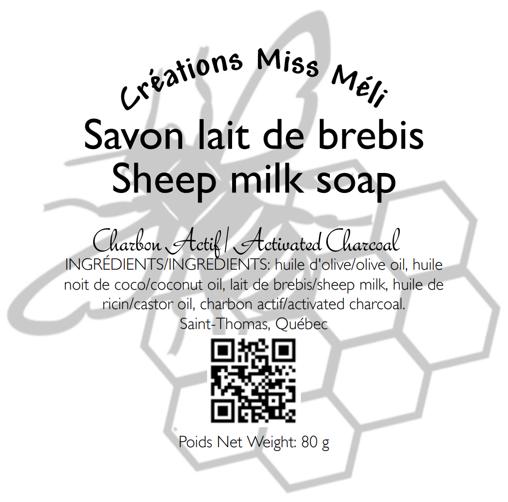 Sheep milk soap - Activated Charcoal