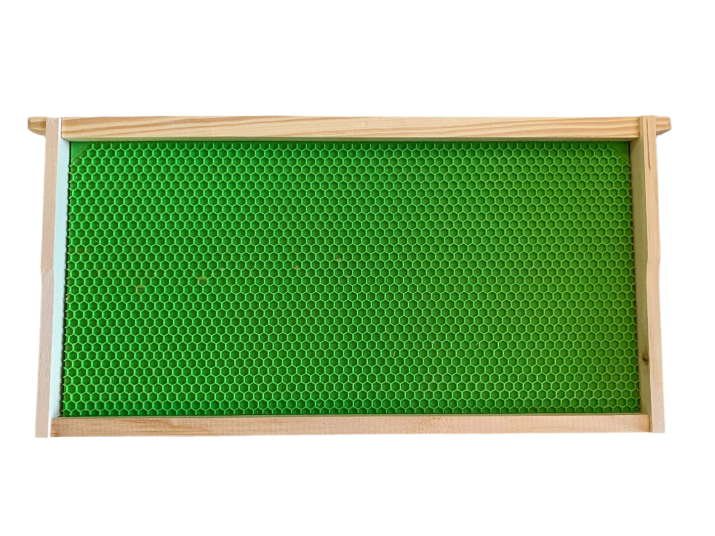 Cadre de faux-bourdons - Cadre en bois standard assemblé avec fondation en plastique vert cirée