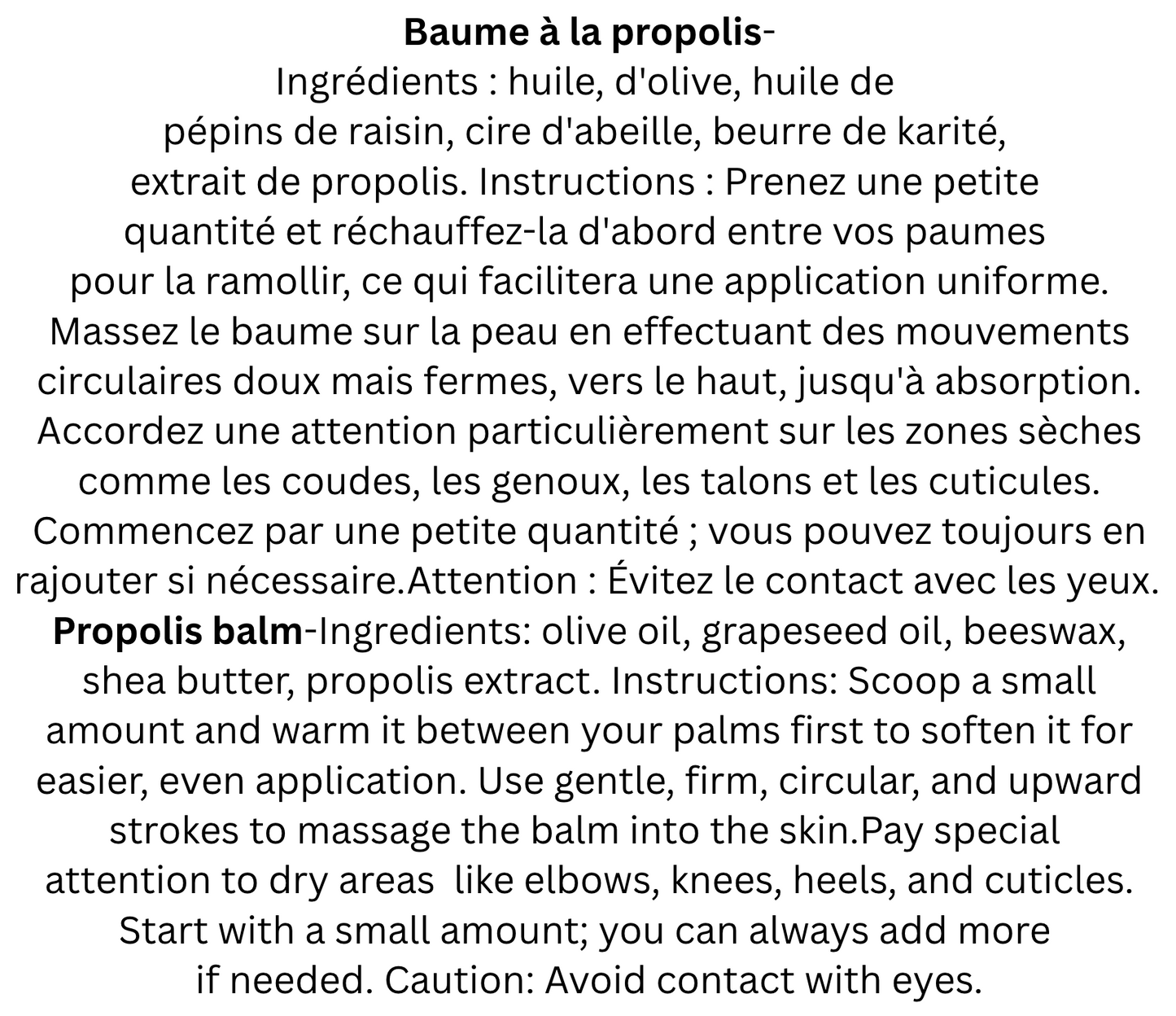 Baume à la propolis