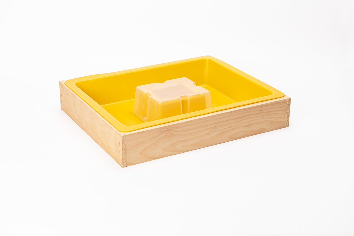 Nourrisseur de surface avec contour en bois - 10L