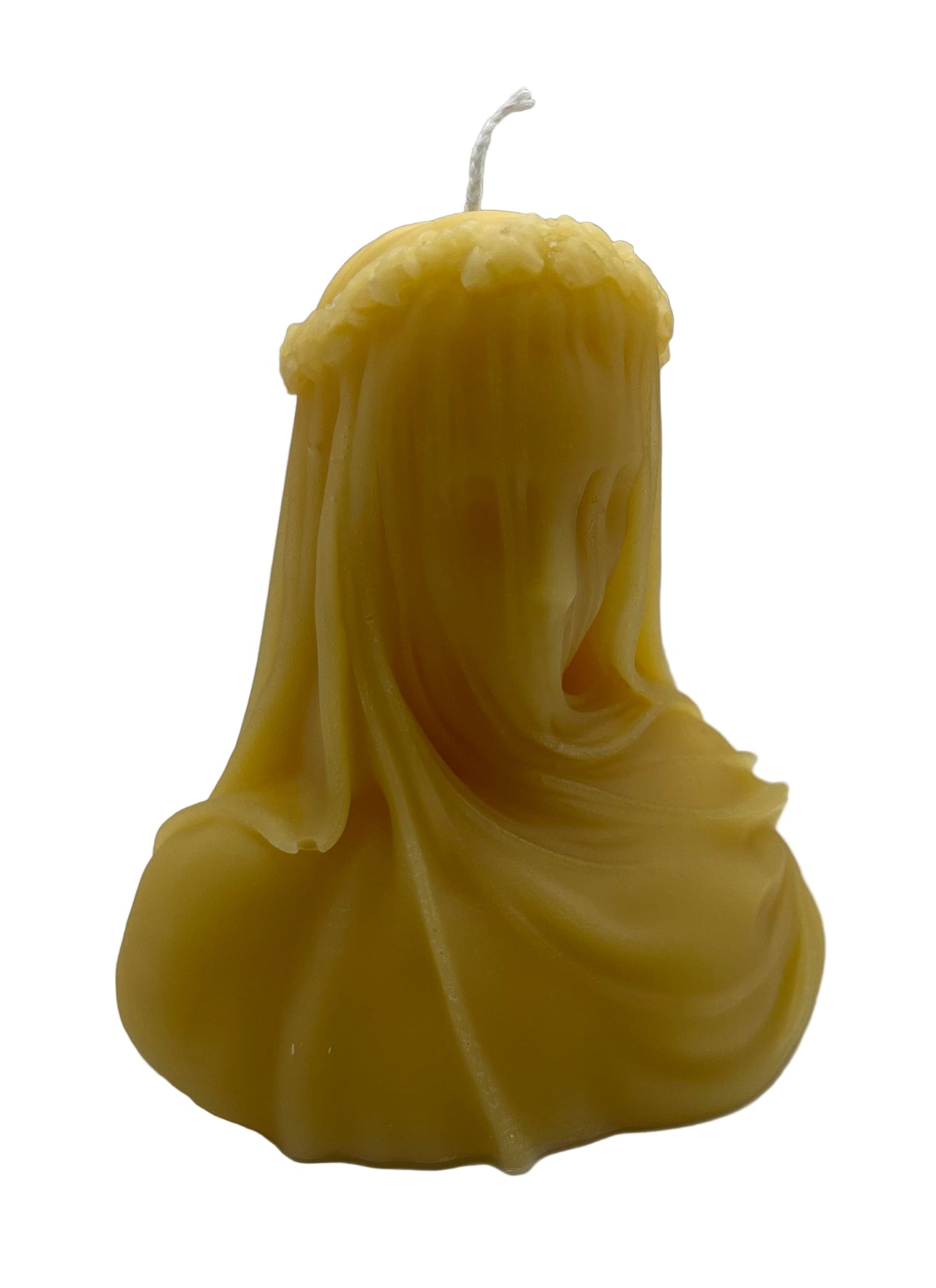 Chandelle buste de la vierge voilée
